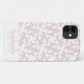 Chic Rococo Blush Pink Ornament Afstuderen Case-Mate iPhone Case (Achterkant (horizontaal))