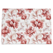 Chic Rode Bloemen Bruiloft Groot Cadeauzakje (Voorkant)