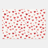 Chic Rode Crème Valentijnsdag Liefde Inpakpapier Vel (Voorkant 2)