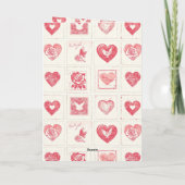 Chic Rode Crème Valentijnsdag Liefde Kaart (Achterkant)
