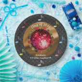 Chic Rode Disco Bal Afstudeerfeest Papieren Bordje (Feest)