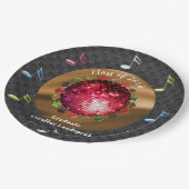 Chic Rode Disco Bal Afstudeerfeest Papieren Bordje (Gekanteld)