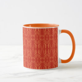 Chic rode klaproos omlijning: Ringer koffiemok Mok