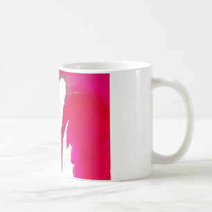 Chic Rode Magenta Abstracte Roos Druppelende Verf  Koffiemok