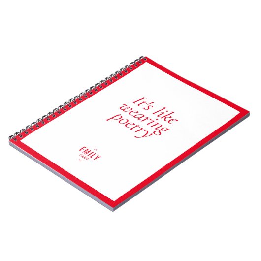 Chic Rode Mode Stylist Influencer Merk Notitieboek (Linkerzijde)