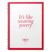 Chic Rode Mode Stylist Influencer Merk Notitieboek (Voorkant)