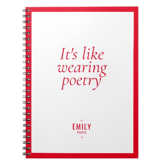 Chic Rode Mode Stylist Invloedermarketing Brand Notitieboek (Voorkant)