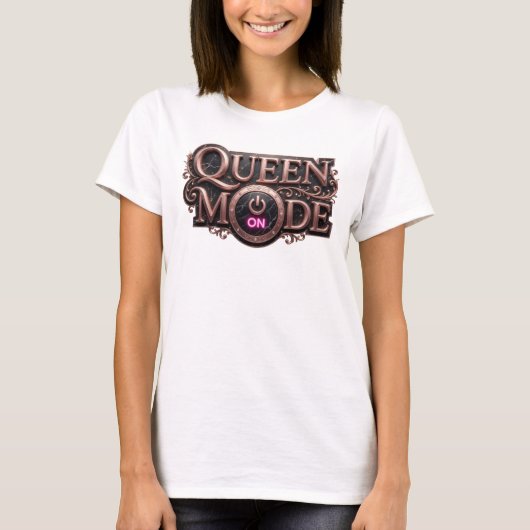 Chic Rode QUEEN MODE Shirt Ontwerp (Voorkant)