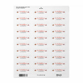 Chic Rode Robin Waterverf Handgeschreven Naam Typo Etiket (Full Sheet)