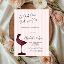 Chic rode wijn glas roze gestreept