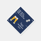 Chic Rolling Dices Pints 48th Birthday Servet (Hoek)