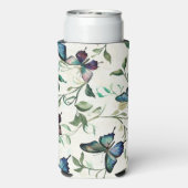 Chic Romantic Blue Butterflies Vrijgezellenfeest Seltzer Blikjeskoeler (Seltzer Achterkant)