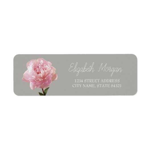 Chic Romantic Carnance Address Label (Voorkant)