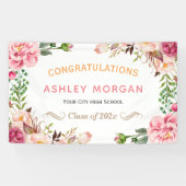 Chic Romantic Floral wrapped Graduparty Spandoek (Horizontaal)