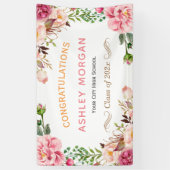 Chic Romantic Floral wrapped Graduparty Spandoek (Verticaal)