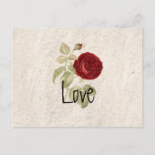  chic Romantic Girly Red Rose Briefkaart (Voorkant)