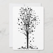 Chic Romantic Hearts Tree Wedding Kaart (Achterkant)