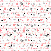 Chic Romantic Love Text Lettering Hearts Valentine Tafelkleed