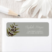 Chic Romantic Olive Branch Address Label (Insitu)