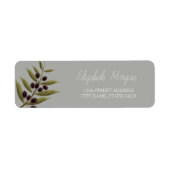 Chic Romantic Olive Branch Address Label (Voorkant)
