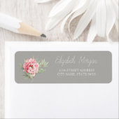 Chic Romantic Roos Address Label (Insitu)