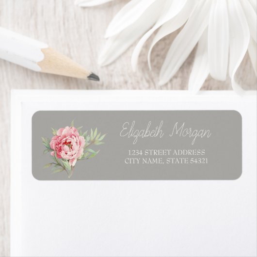 Chic Romantic Roos Address Label (Insitu)
