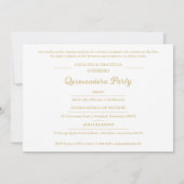 Chic Romantic Then & Now 3-Photo Twins Quinceañera Kaart (Achterkant)