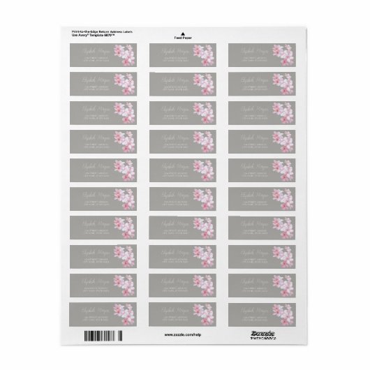 Chic Romantic Tropical Flower Address Label (Full Sheet)