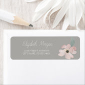 Chic Romantic Waterverf Flower Address Label (Insitu)