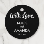 Chic Romantic Wedding "with Love" Bedankjes Labels (Achterkant)