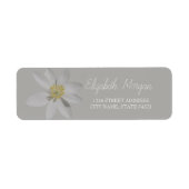 Chic Romantic White Daisy Address Label (Voorkant)