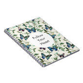 Chic Romantisch Blauwe Vlinders Notitieboek (Rechterzijde)