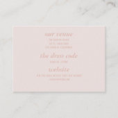  Chic Romantisch Oud Geld Trouwdetails Informatiekaartje (Voorkant)