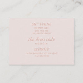  Chic Romantisch Oud Geld Trouwdetails Informatiekaartje