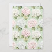 Chic Romantisch Roze Blauw Wit Bloemen Huwelijk Kaart (Achterkant)