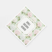 Chic Romantisch Roze Blauw Wit Bloemen Huwelijk Servet (Hoek)