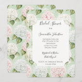 Chic Romantisch Roze Blauw Wit Bloemen Vrijgezelle Kaart (Voorkant / Achterkant)