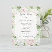 Chic Romantisch Roze Blauw Wit Bloemen Vrijgezelle Kaart (Staand voorkant)