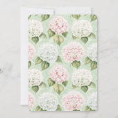 Chic Romantisch Roze Blauw Wit Bloemen Vrijgezelle Kaart (Achterkant)