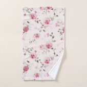 Chic Romantisch Roze Bloemen Bad Handdoek (Handdoek)