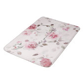 Chic Romantisch Roze Bloemen Badmat (Gekanteld)