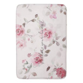 Chic Romantisch Roze Bloemen Badmat (Voorkant Verticaal)