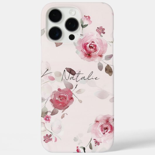 Chic Romantisch Roze Bloemen Case-Mate iPhone Case (Achterkant)