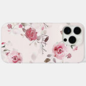 Chic Romantisch Roze Bloemen Case-Mate iPhone Case (Achterkant (horizontaal))