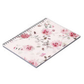 Chic Romantisch Roze Bloemen Notitieboek (Linkerzijde)