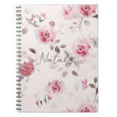 Chic Romantisch Roze Bloemen Notitieboek (Voorkant)
