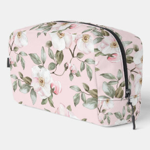 Chic Romantisch Roze Witte Bloemen Toilettasje
