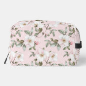Chic Romantisch Roze Witte Bloemen Toilettasje (Achterkant)