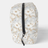 Chic Romantisch Wit Bloemen Blauwe Vlinders Toilettasje (Rechts)