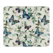 Chic Romantische Blauwe Vlinders Bruids Shower Snijplank (Voorkant)